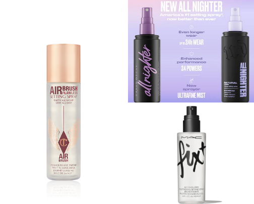 Set & Perfect: My Favorite Setting Sprays & Powders cover photo collage