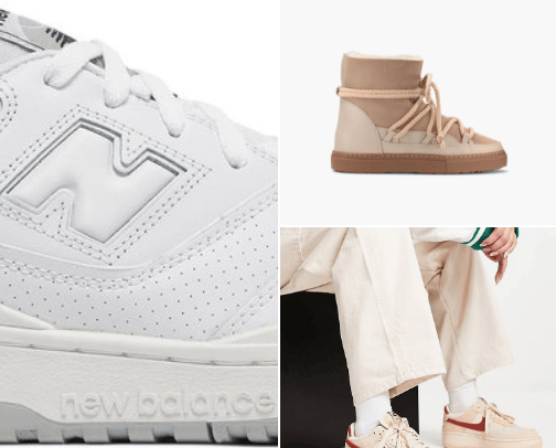 Trendy shoes cover photo collage