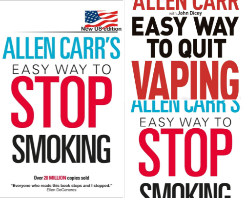 Allen Carr's Easy Way to Stop Smoking: New US Edition: Over 20 Million Copies Sold companion reading collection cover photo collage