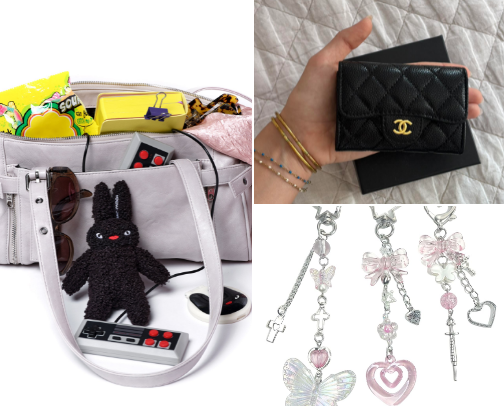 the ultimate cool girl bag essentials 🍁 cover photo collage
