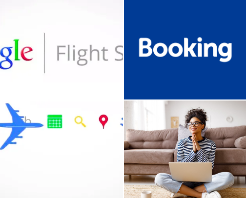 Cheap flights and hotels cover photo collage