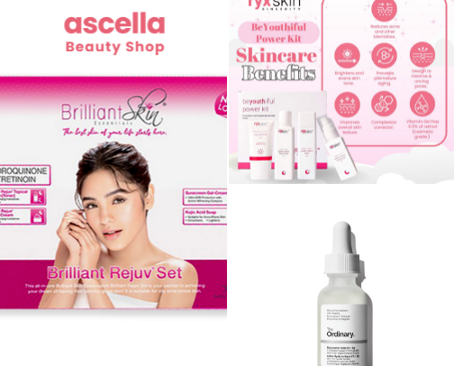 Beauty products cover photo collage