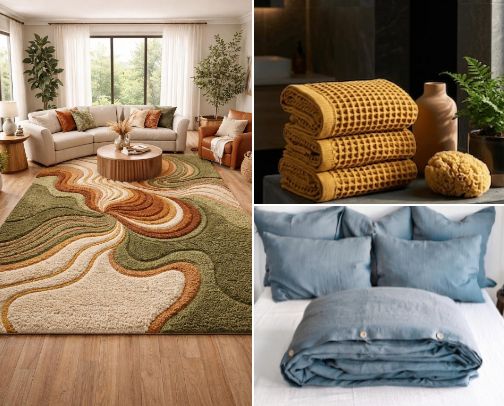 Textiles & Rugs cover photo collage
