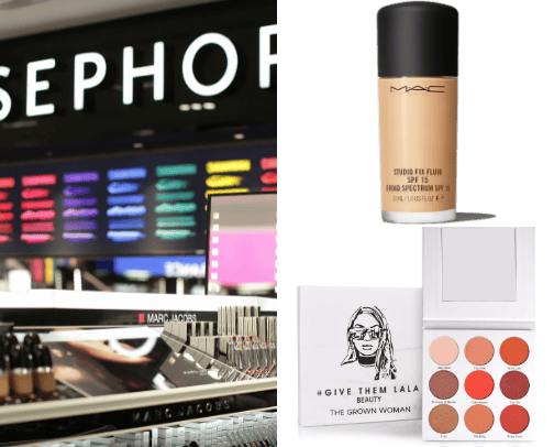 Make up and skin care cover photo collage