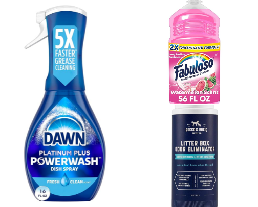 Cleaning products cover photo collage