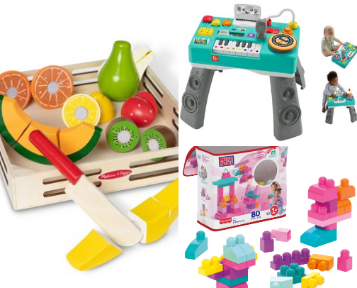 Toys my 1 year old is obsessed with! cover photo collage