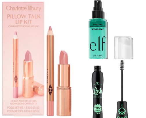 My must have on the go beauty products! cover photo collage