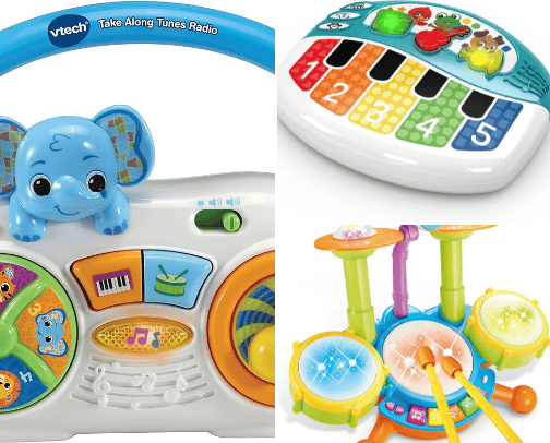 Baby Items that play music cover photo collage
