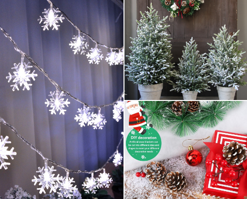 Cozy Christmas décor favorites for 2025 — warm lights, mini trees, ornaments, and festive accents that give your home an instant holiday glow cover photo collage