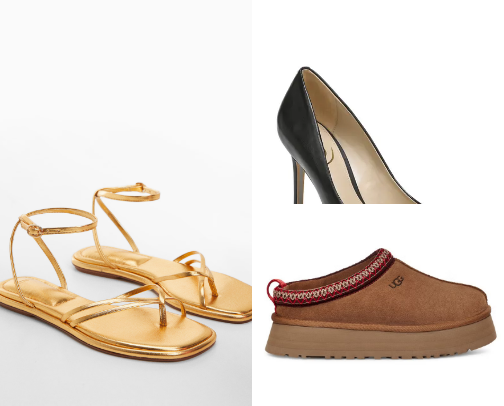 Sandals and shoes cover photo collage