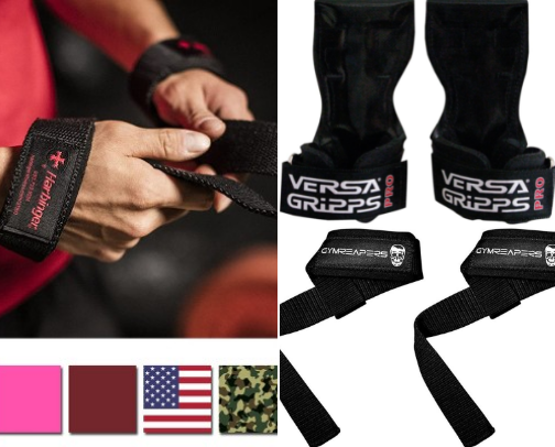 Lifting Straps & Grips for Rows and Deadlifts cover photo collage