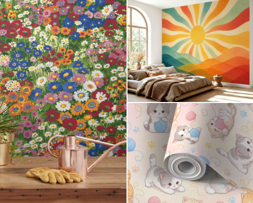 Renter-Friendly Wallpaper Ideas for Stylish Apartments cover photo collage