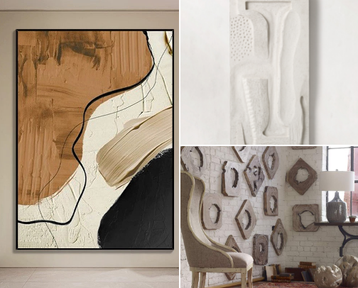Textured Wall Art for a Warm, Grounded Room cover photo collage