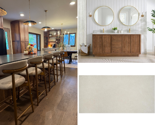 Our Home Flooring & Fixture Selections cover photo collage