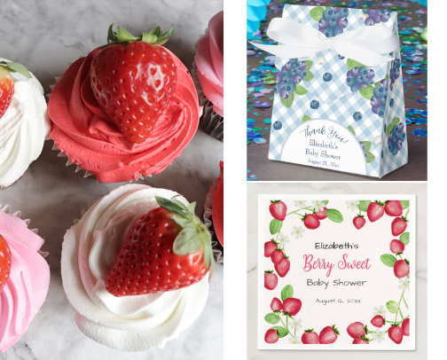 A Berry Sweet Baby Shower cover photo collage
