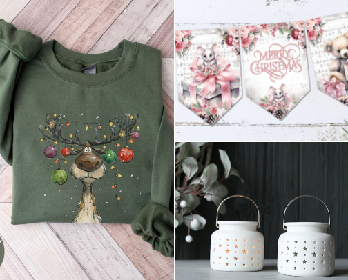 Cute Christmas Gifts and Decorations cover photo collage