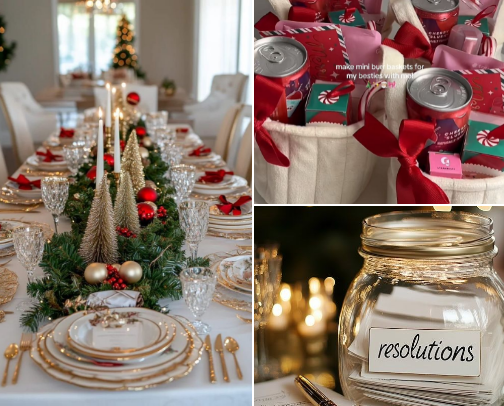 Christmas & New Year’s Gifts | Holiday Gift Ideas & Festive Arrangements cover photo collage