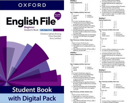 PDF Free - Resources for English file 4th edition beginner; student's book with online practice cover photo collage