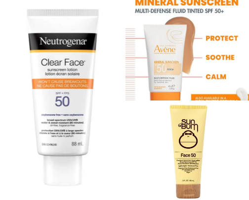 Top 10 Everyday Facial Sunscreens SPF 50 cover photo collage