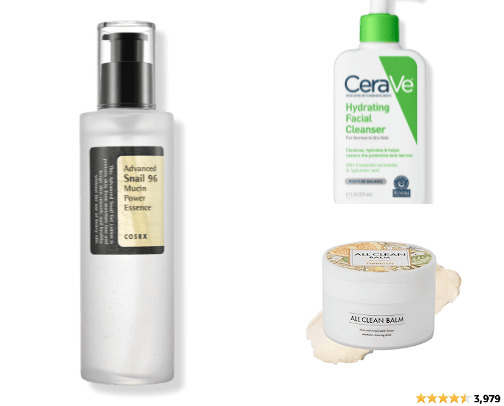 SKINCARE FAVES 🖤 cover photo collage