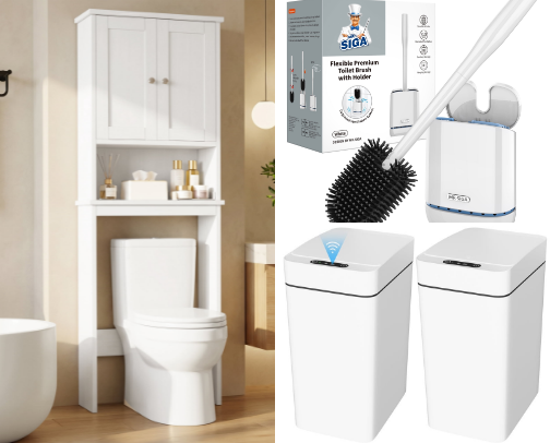 Bathroom and toilet ESSENTIAL 
CHECKLIST cover photo collage