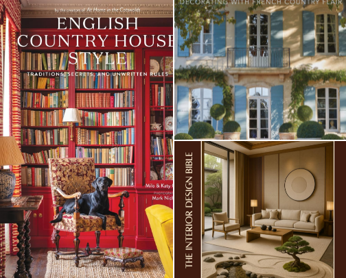 Beautiful Interior Design Books cover photo collage