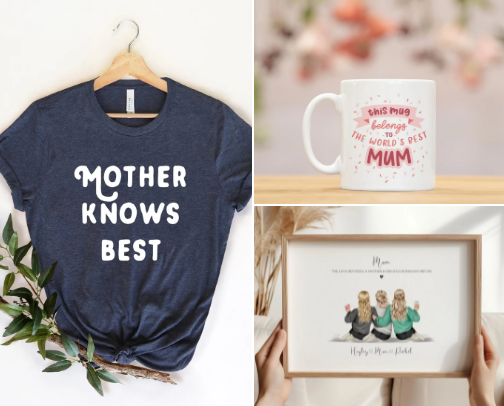 Unique Mother's Day Gifts on Etsy cover photo collage