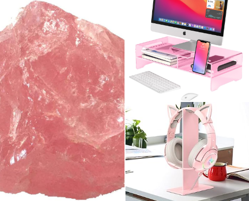 My Dreamy Pink Desk Tour 💕 | Creator Essentials cover photo collage