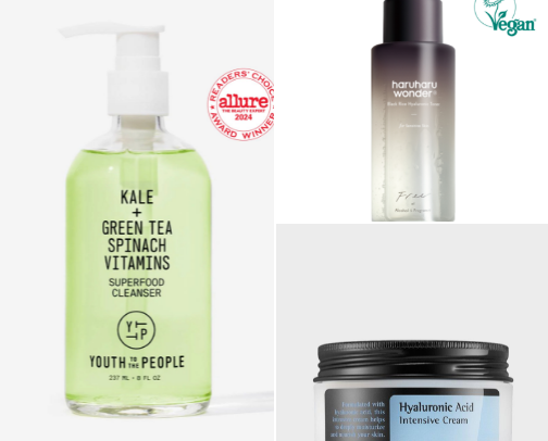 My favorite skincare products for combo skin ✨ cover photo collage