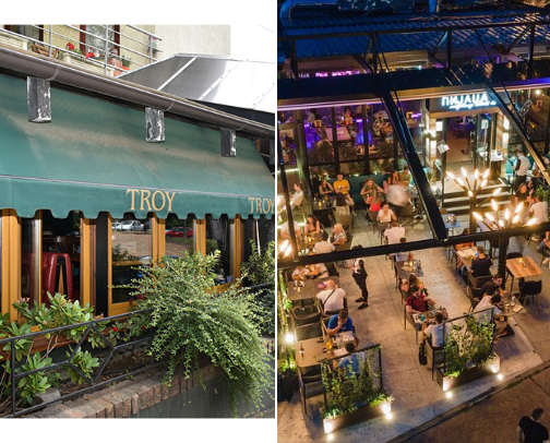 Places and restaurants cover photo collage