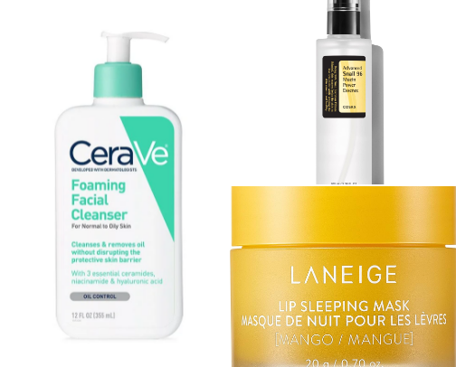 Skincare products for oily or combination skin cover photo collage