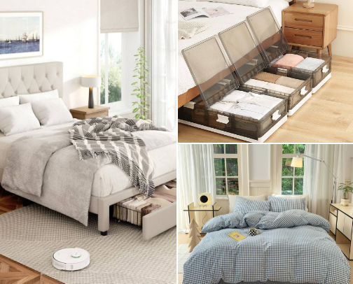 Bedroom refresh as a college student at home cover photo collage