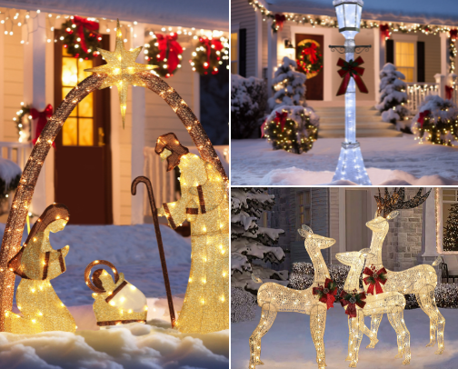Outdoor crismes decoration ✨ cover photo collage