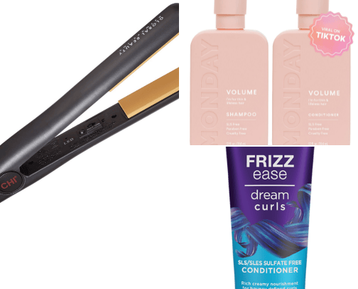 Hair products cover photo collage