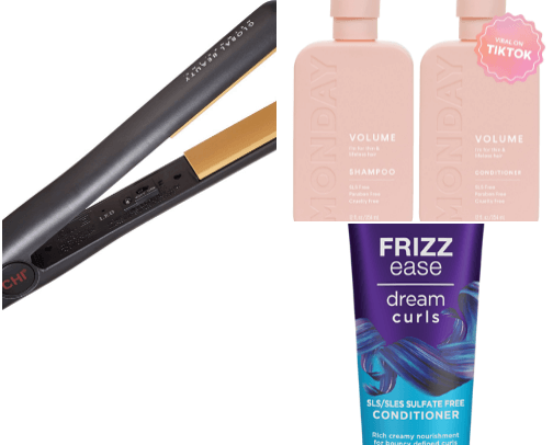 Hair products cover photo collage