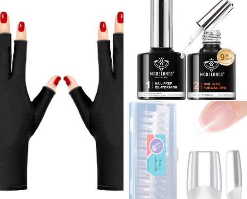 Salon level nails cover photo collage