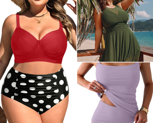 Bathing suits for the thick chicks cover photo collage