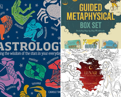 Astrology Books and Accessories cover photo collage