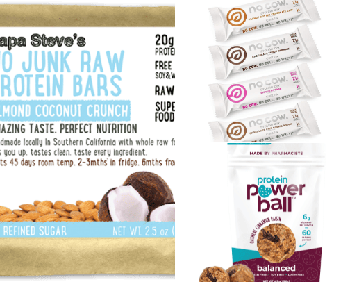 Healthy protein snacks cover photo collage
