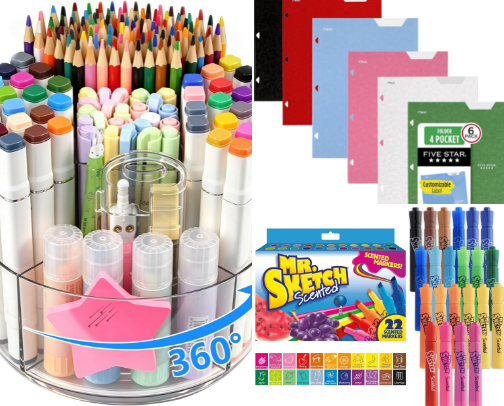 I am a adult who loves school supplies cover photo collage