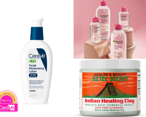 skincare that actually cares for your skin ! cover photo collage