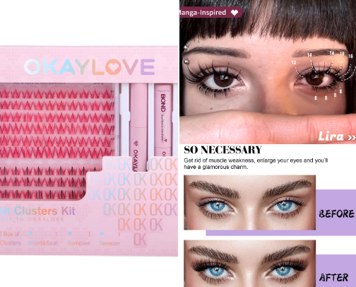 lashes cover photo collage