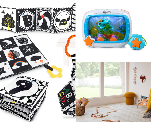Activities and books for young babies from a pediatric SLP cover photo collage
