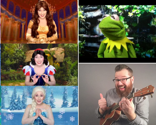 Personalized Happy Birthday video greetings by a variety of fun characters cover photo collage