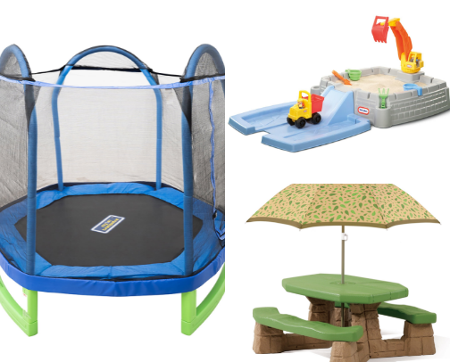 Outdoor toddler toys cover photo collage