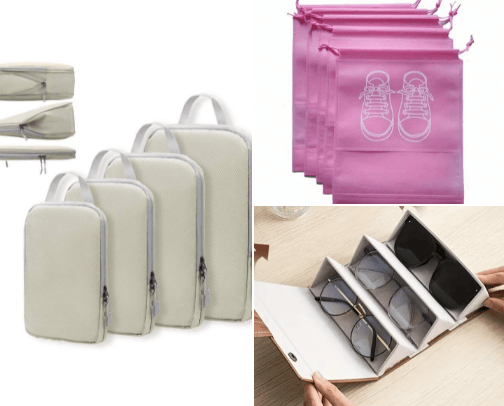 Travel necessities cover photo collage