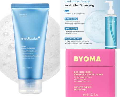 Glass skin recommendations- oily skin girly cover photo collage