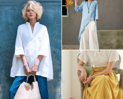 Linen Tops for Women cover photo collage