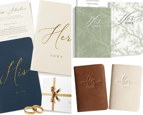 Wedding Vow Books cover photo collage