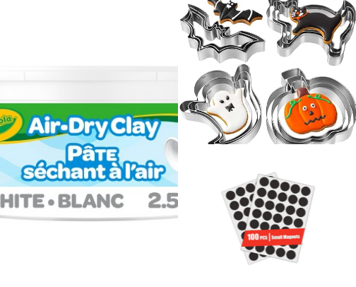 Halloween Clay Magnets cover photo collage